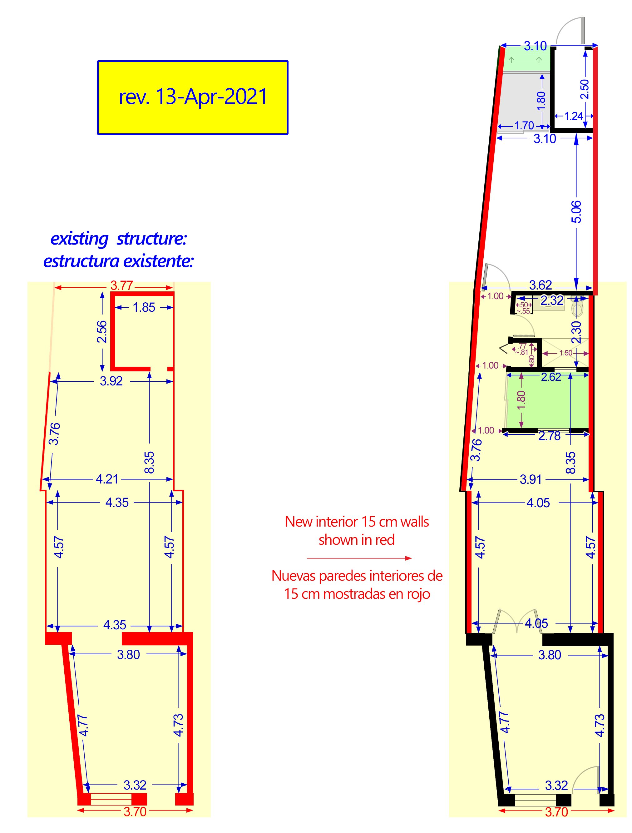 proposed floor plan with dimensions