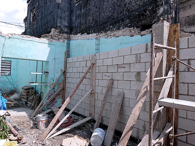 beginning of new block walls