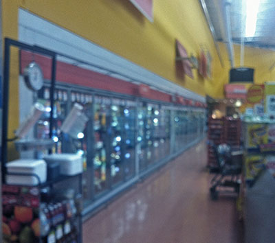 grocery store freezer